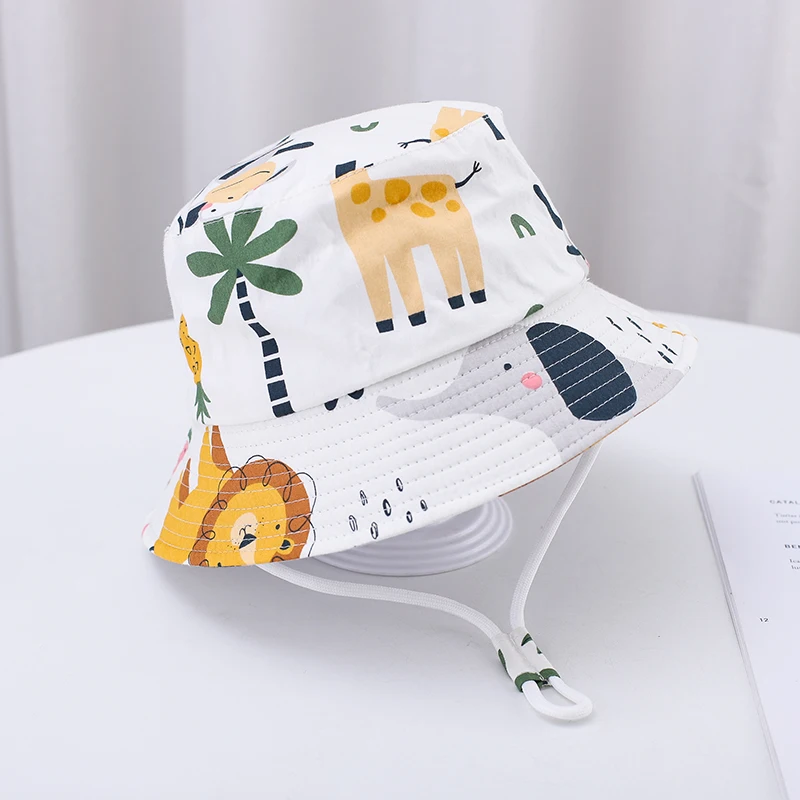 Summer Panama Baby Girls Hat Autumn Cartoon Boys Fisherman Hat Baby Sun Hat Outdoor UV Bucket Hat for Kids Toddler Bonnets