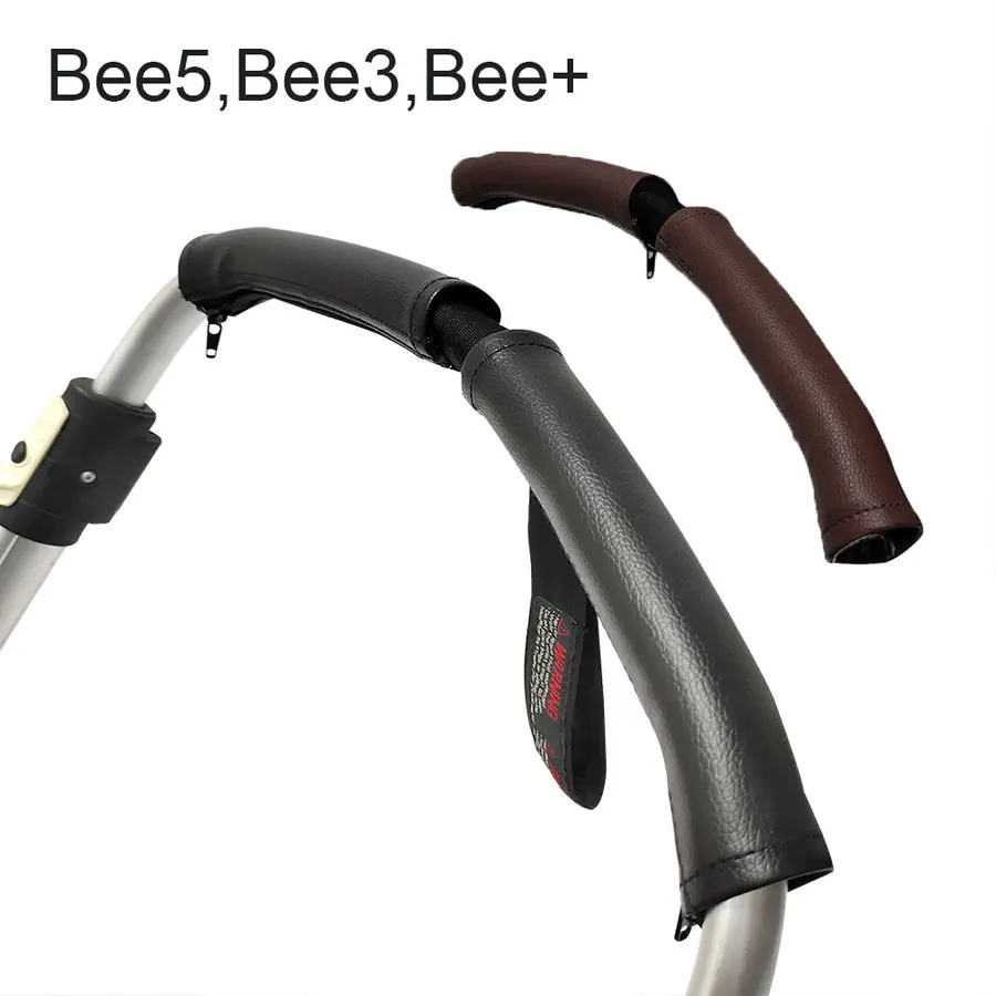 Stroller Handle Cover Suitable for Bugaboo Bee3 Bee5 Bee+ Stroller Accessories PU Leather Zipper Armrest Cover Protective Case