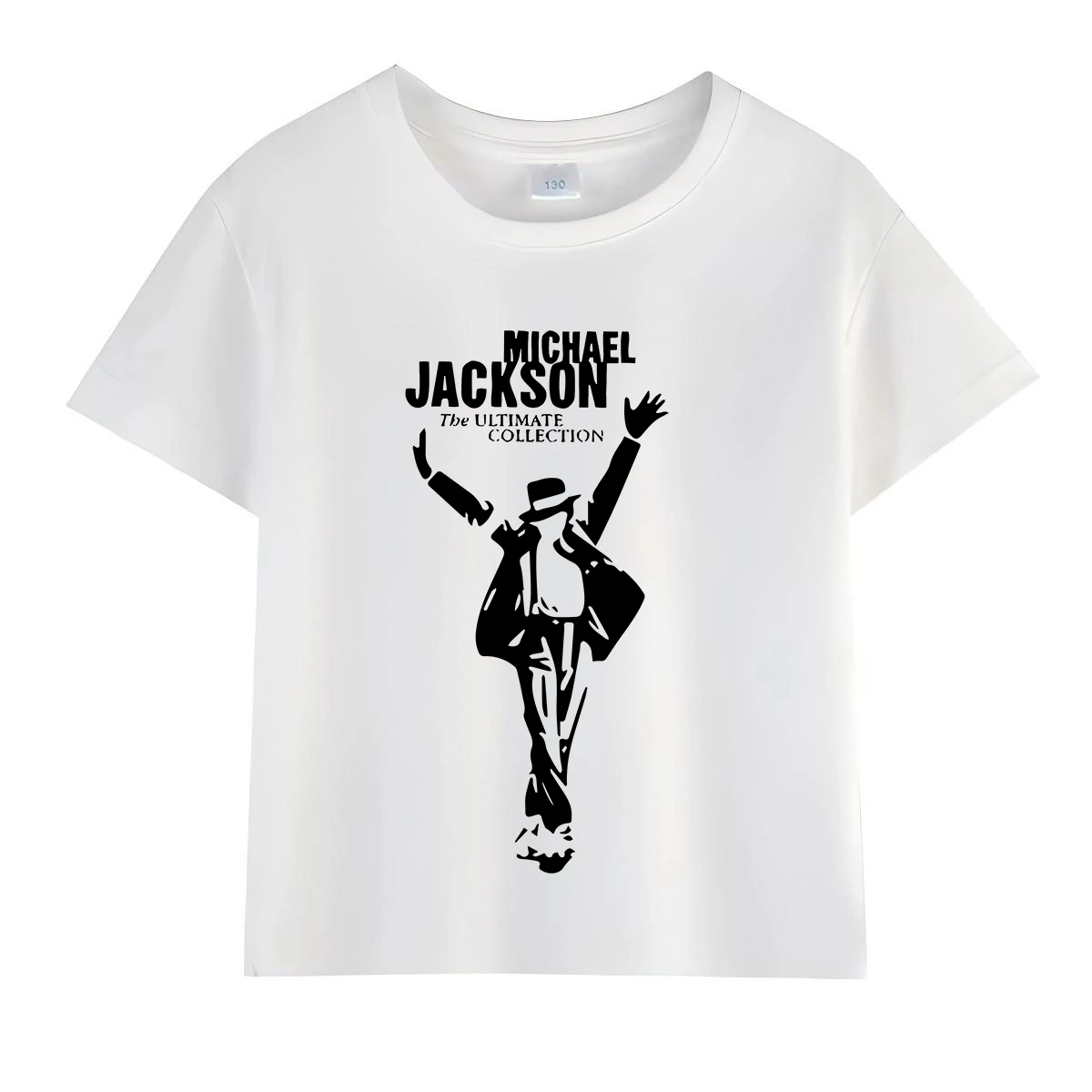 Kids Michael Jackson Rock N Roll T-Shirt Children's Fashion Crew Neck Top Summer Casual Clothes for Baby Boys And Girls