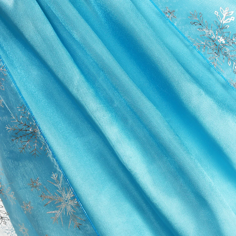 Elsa Dress Cosplay Princess Dress Light Blue Long Sleeve Sequin Children Dresses Carnival Party Evening Dress Dress For Girls