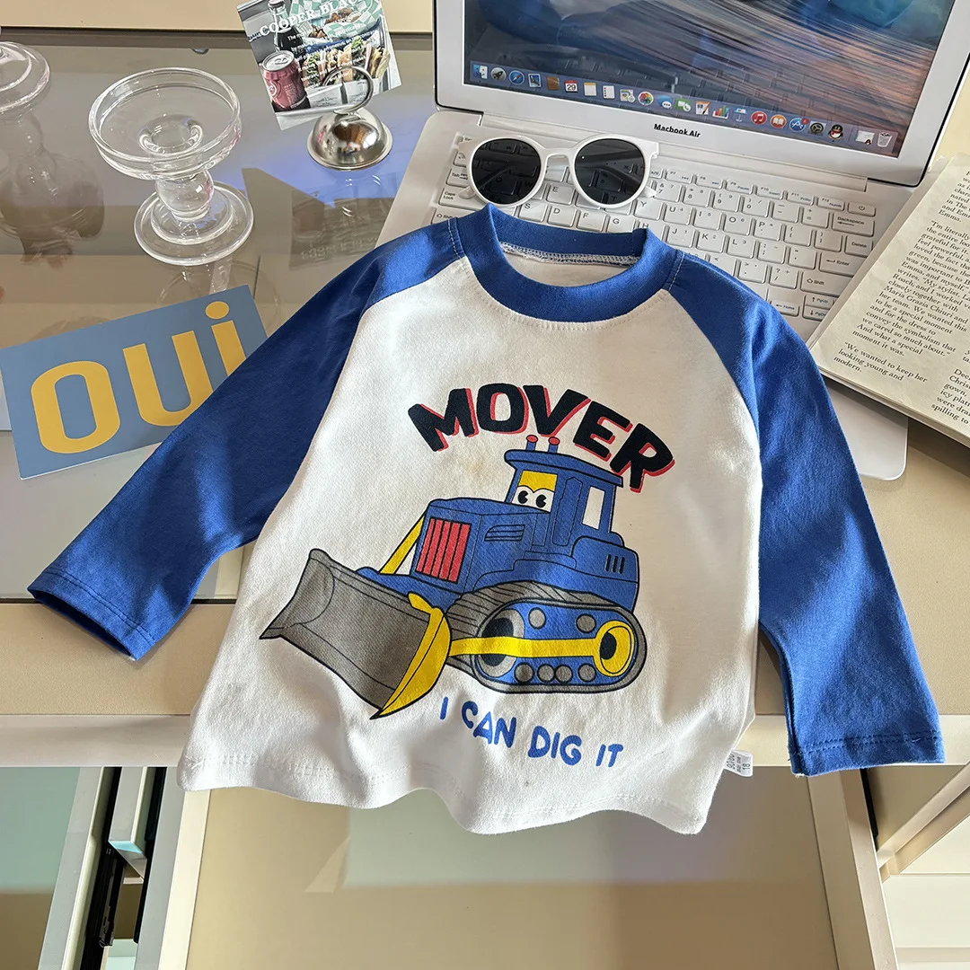 Children's Long Sleeve T-shirt Autumn Tops For Kids Cartoon Cute Children Tees Cotton Toddler Bottom Baby Outfits Clothing