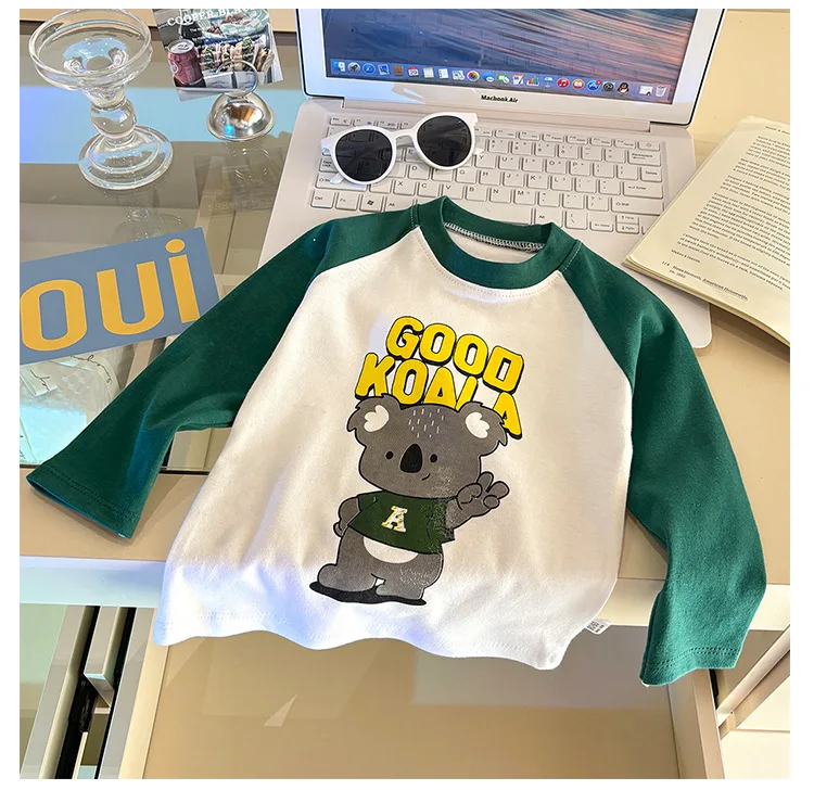 Children's Long Sleeve T-shirt Autumn Tops For Kids Cartoon Cute Children Tees Cotton Toddler Bottom Baby Outfits Clothing