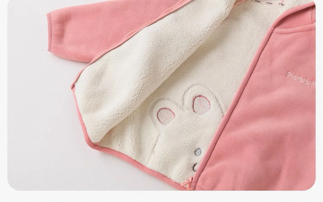 2026 Kids Winter Coat Thickened Fleece Jacket Cartoon Animal Hooded Outerwear for Boys Girls Warm Winter Children Clothing
