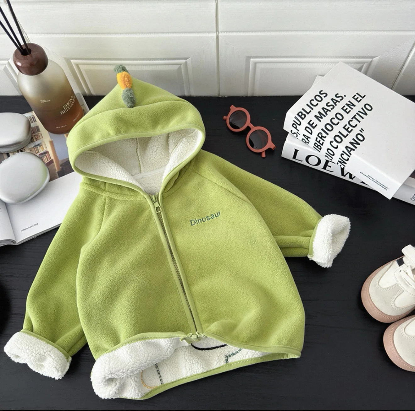 2026 Kids Winter Coat Thickened Fleece Jacket Cartoon Animal Hooded Outerwear for Boys Girls Warm Winter Children Clothing