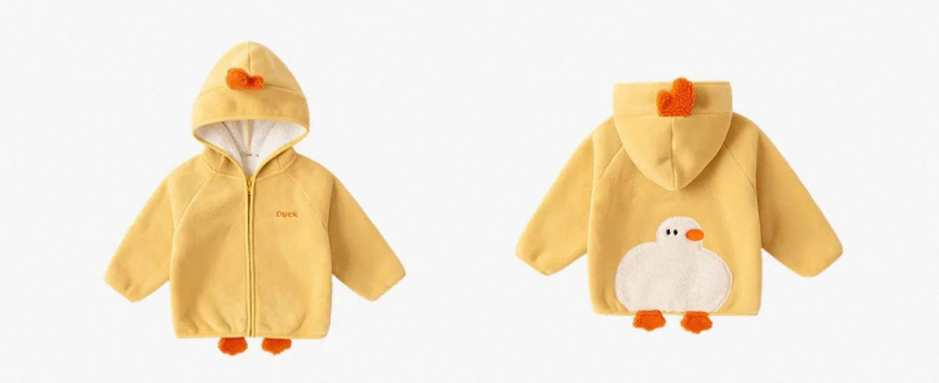 2026 Kids Winter Coat Thickened Fleece Jacket Cartoon Animal Hooded Outerwear for Boys Girls Warm Winter Children Clothing