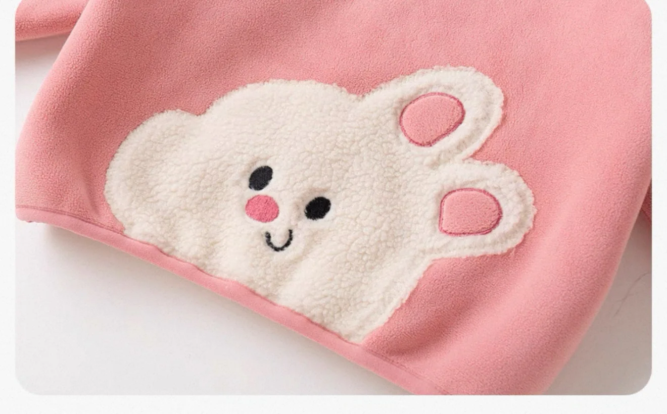 2026 Kids Winter Coat Thickened Fleece Jacket Cartoon Animal Hooded Outerwear for Boys Girls Warm Winter Children Clothing