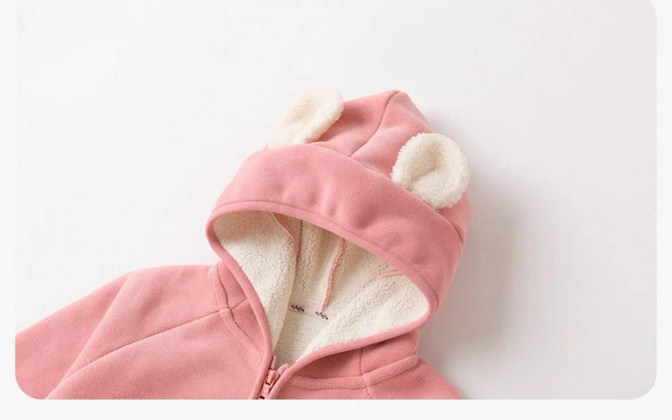 2026 Kids Winter Coat Thickened Fleece Jacket Cartoon Animal Hooded Outerwear for Boys Girls Warm Winter Children Clothing
