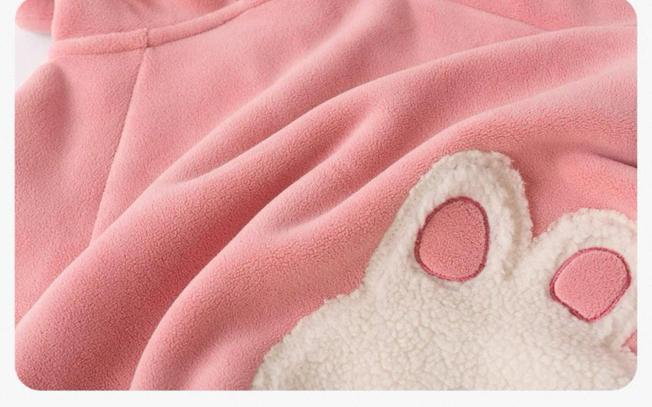 2026 Kids Winter Coat Thickened Fleece Jacket Cartoon Animal Hooded Outerwear for Boys Girls Warm Winter Children Clothing