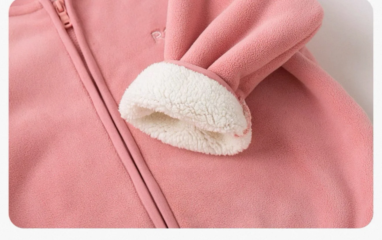 2026 Kids Winter Coat Thickened Fleece Jacket Cartoon Animal Hooded Outerwear for Boys Girls Warm Winter Children Clothing