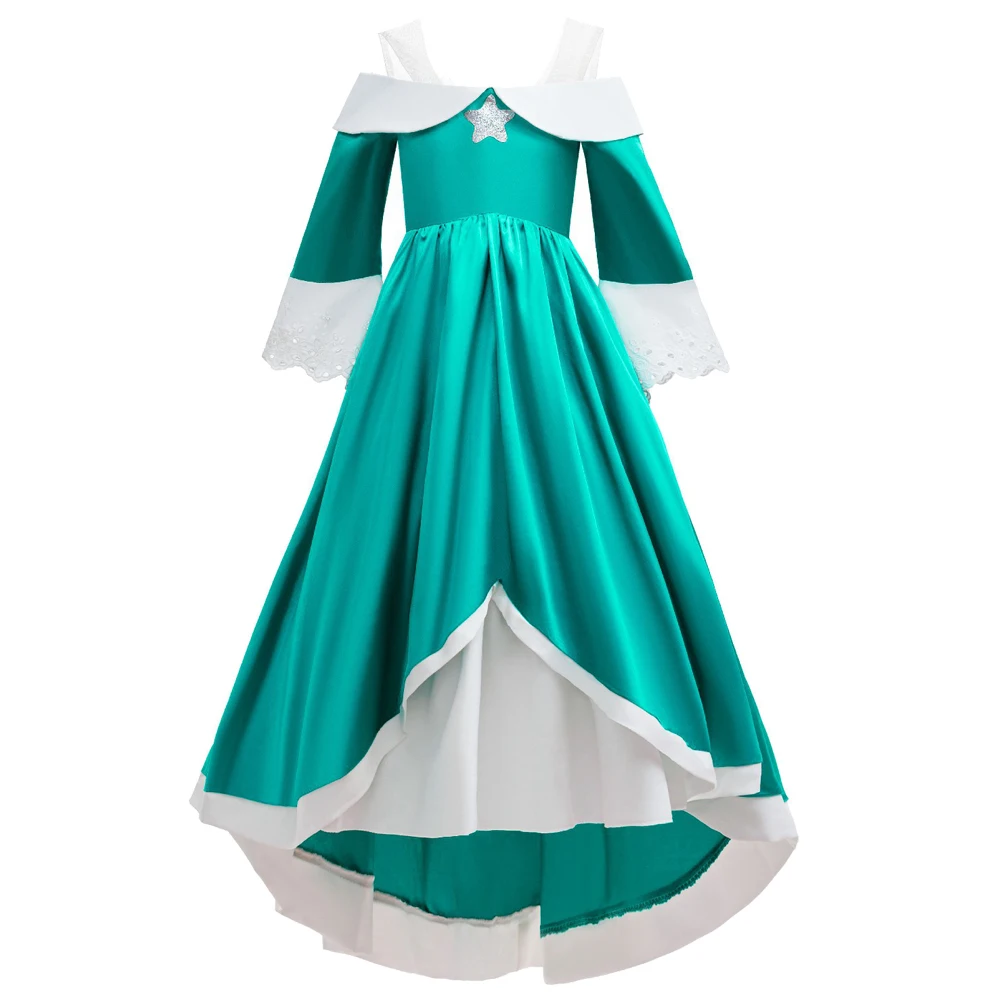 2026 New Movie Kids Rosalina Princess Dress Girls Cosplay Halloween Disguise Costume Birthday Vestido Kids Carnival