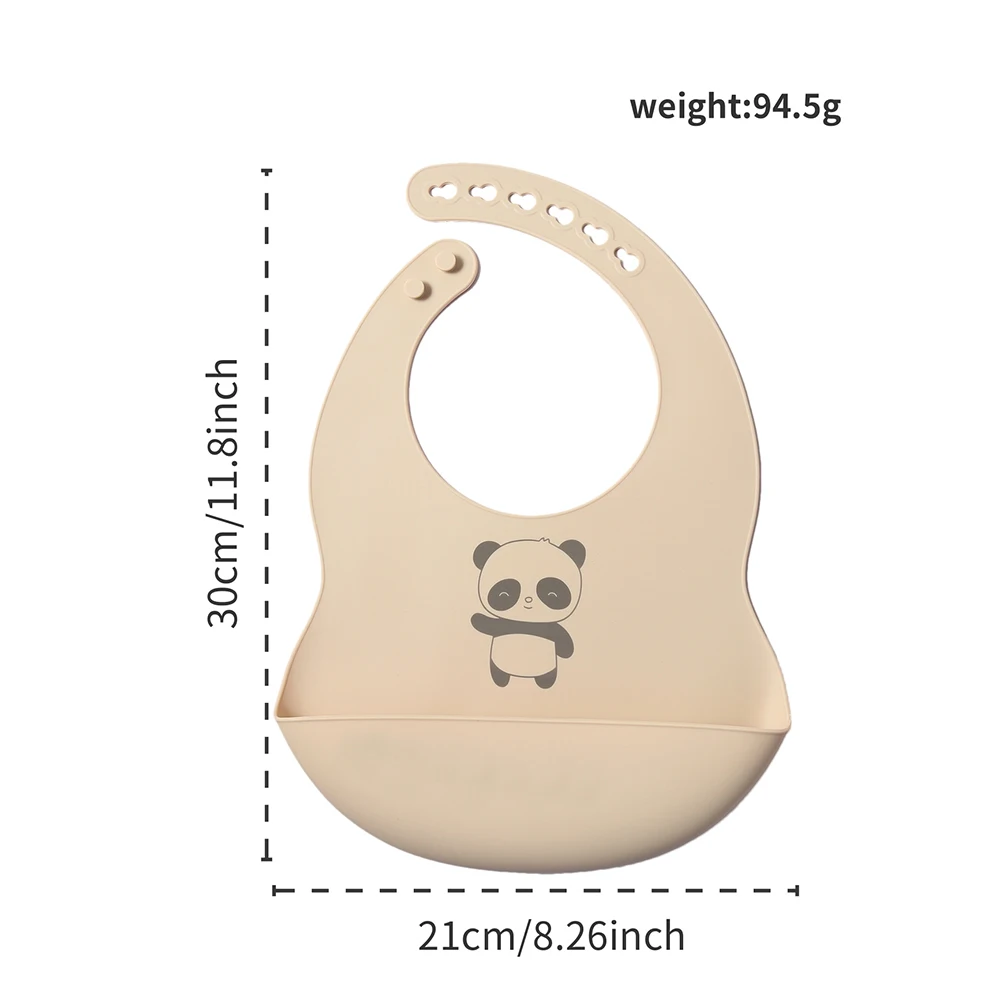 2025 NEW Custom Cartoon Deer Rainbow Silicone Baby Bib with Name & Pattern Food-Grade Solid Feeding Bib DZ31