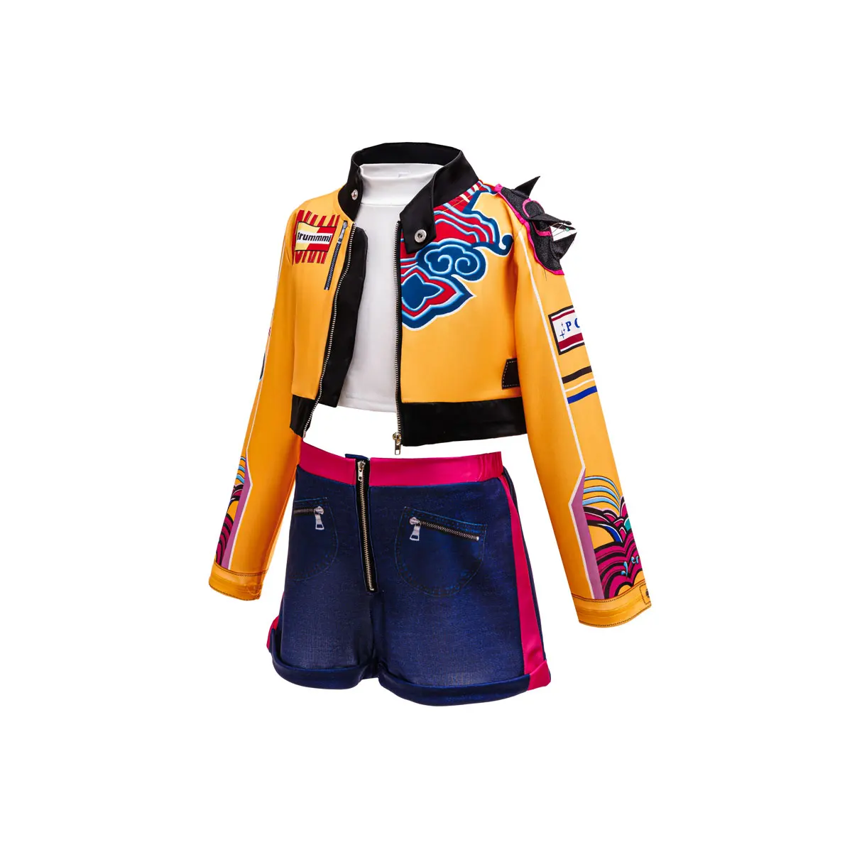 Kids Role Play Outfit Long Sleeve Top Plus Shorts Two Piece Suit Birthday Carnival Fashion Daily Kpop Stage Style Clothing Set