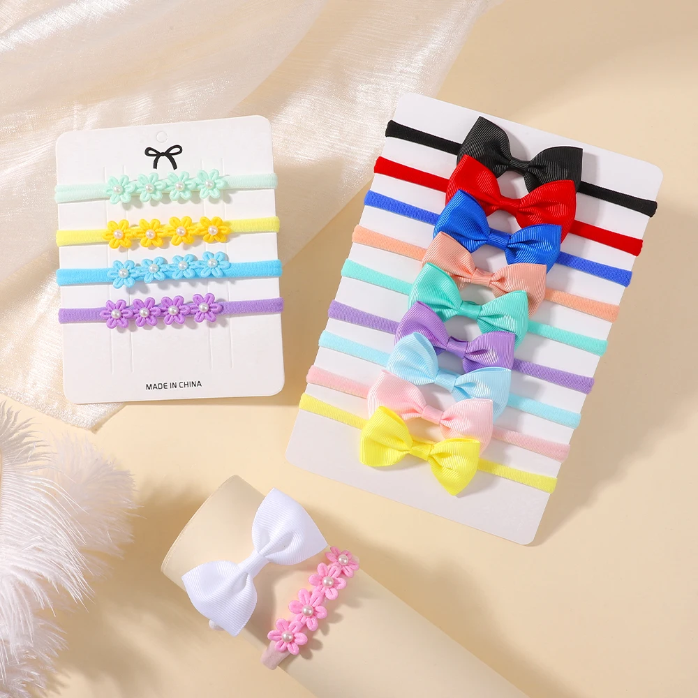 15Pcs/Set Cute Soft Bowknot Headband for Baby Girls Elastic Flower Bows Hairband Infant Toddler Kids Headwear Hair Accessories