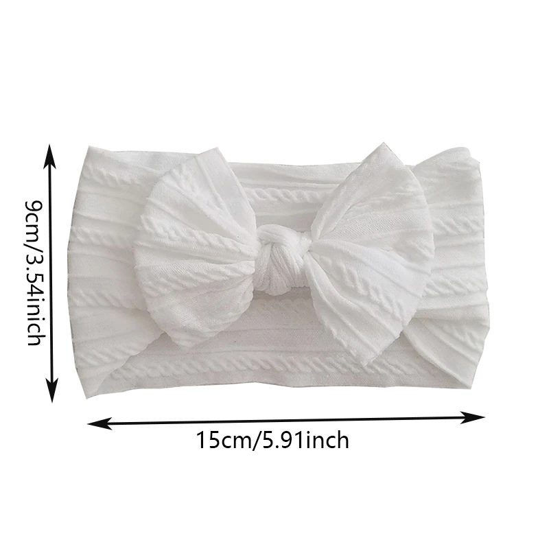 1/3/4/6Pcs Solid Color Baby Headband Bow Children Hair Band Elastic Nylon Newborn Soft Turban Headwrap Kid Hair Accessories