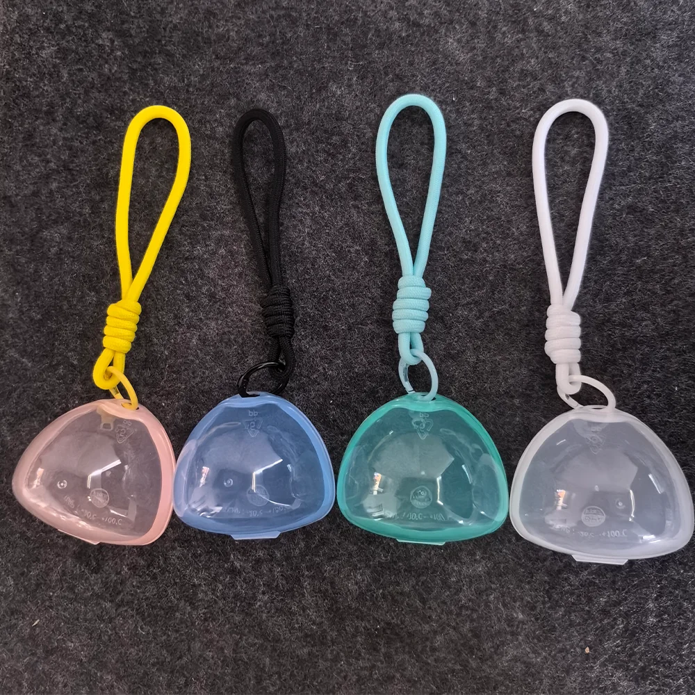 Multifunctional Pacifier and Teething Stick Storage Box with Lanyard, Anti-Loss and Anti-Dirt Pacifier Case, Essential Accessory for Baby Outings, Pacifier Storage Box with Lanyard, Can Be Hung on Bag/Stroller, Portable and Hygienic Pacifier Protection Box