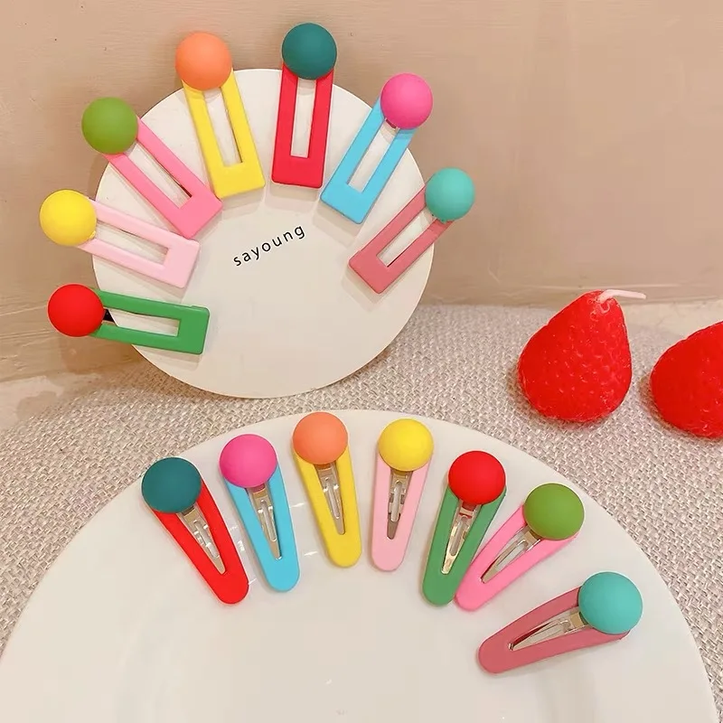 New Cute Sweet Colorful Candy Bean Hair Clips for Girls - Vibrant BB Barrettes, Kids' Bangs Side Clips in a Box, Adorable Gift