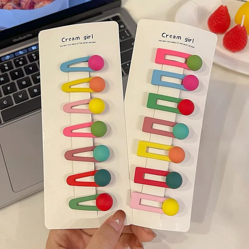 New Cute Sweet Colorful Candy Bean Hair Clips for Girls - Vibrant BB Barrettes, Kids' Bangs Side Clips in a Box, Adorable Gift