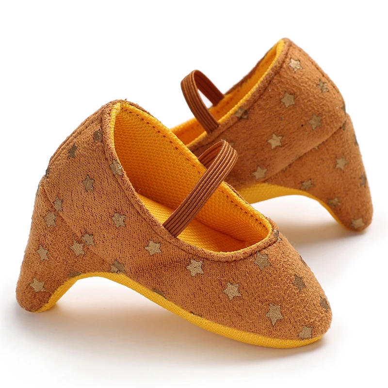 Princess Style Newborn Baby Girl Cute Shoes Solid Color Bow High Heels First Step Toddler Walk Party Dress Footwear