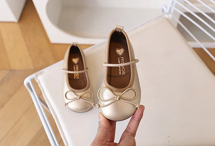Children Flats Spring Summer Autumn Kids Shoes Girls Oxfords School Gold Silver Toddler Soft Pu Leather Shoes For Girl