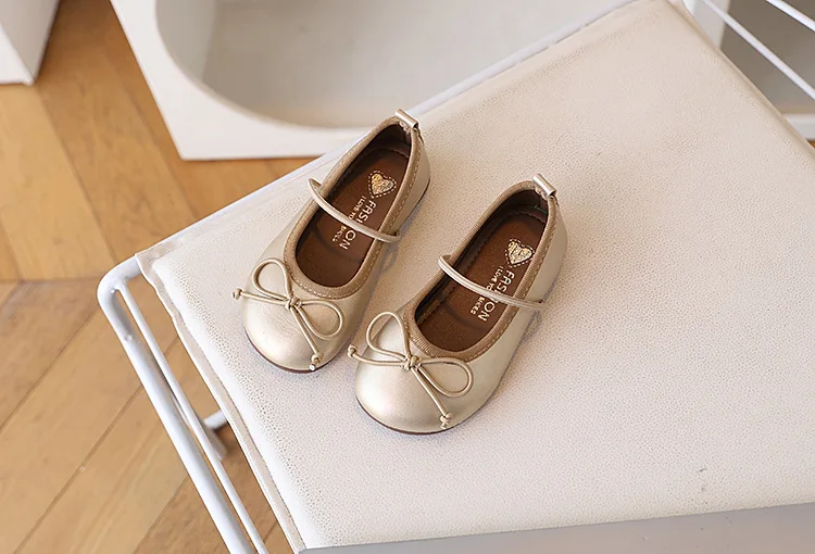 Children Flats Spring Summer Autumn Kids Shoes Girls Oxfords School Gold Silver Toddler Soft Pu Leather Shoes For Girl