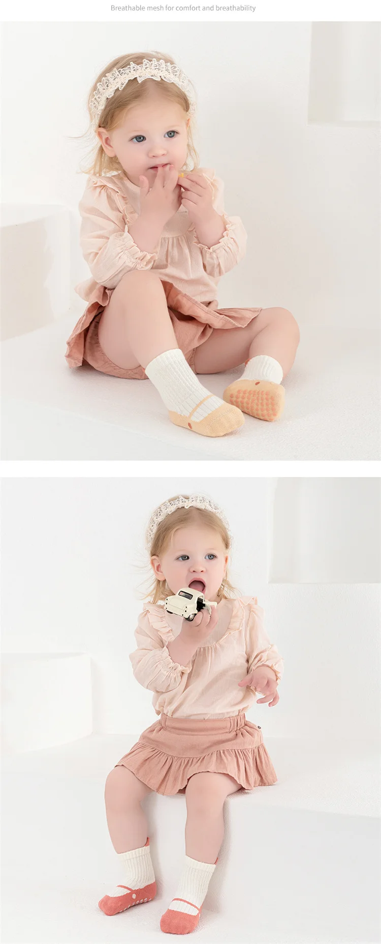 3Pairs/lot Children's Socks For Girls Boys Cotton Soft Toddler Floor Home Socks For Baby Elegant Fashion Kids Sock Anti-slip New