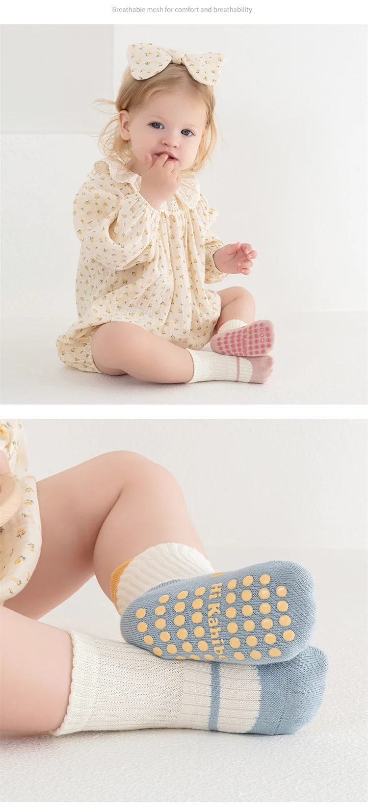 3Pairs/lot Children's Socks For Girls Boys Cotton Soft Toddler Floor Home Socks For Baby Elegant Fashion Kids Sock Anti-slip New
