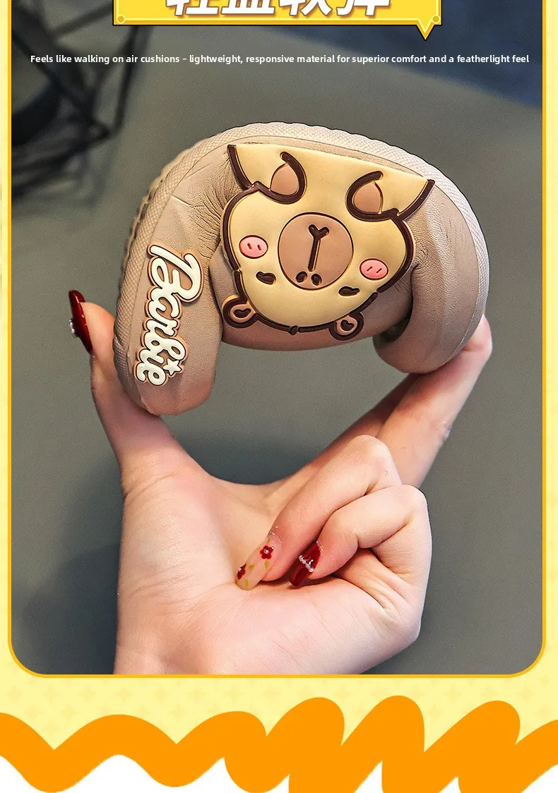 Children Slippers Cute Cartoon Girl Home Slippers 2-16 Years Old Capibala Boys Non Slip Soft Soled Bathroom Slippers