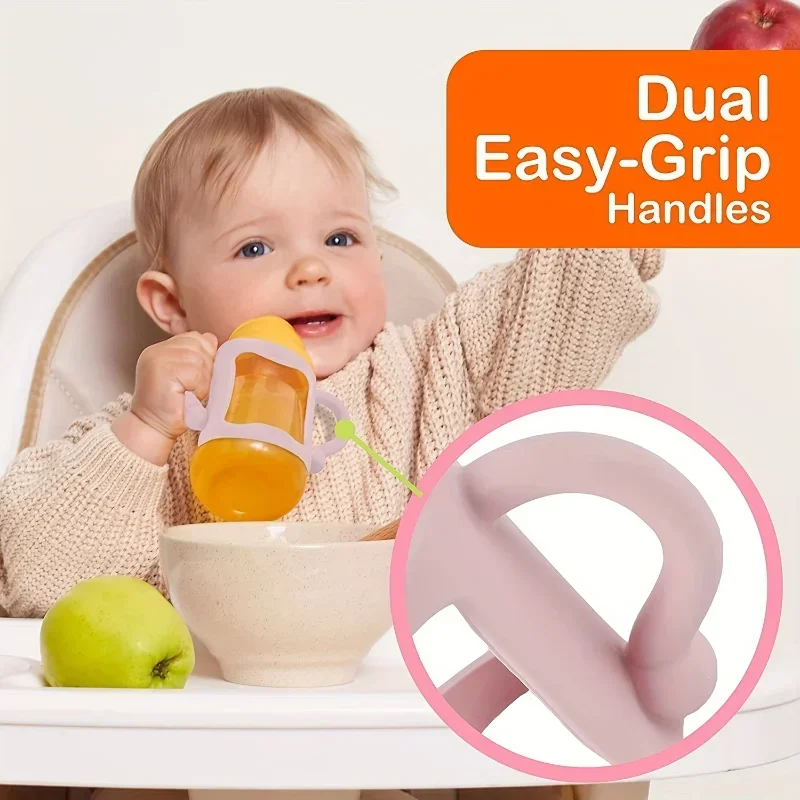 Easy Grip Handle, Can Accommodate Most Bottles - BPA-free Soft Silicone ,Silicone Bottle Handle For Narrow Baby Bottles