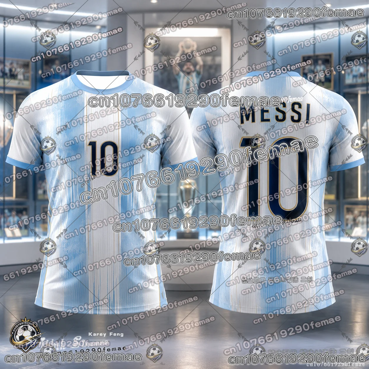 2026 Messi Football Fans Commemorative Jersey Quick Dry Breathable Casual Sports Soccer Shirt Short Sleeve Tee for Kids Adults