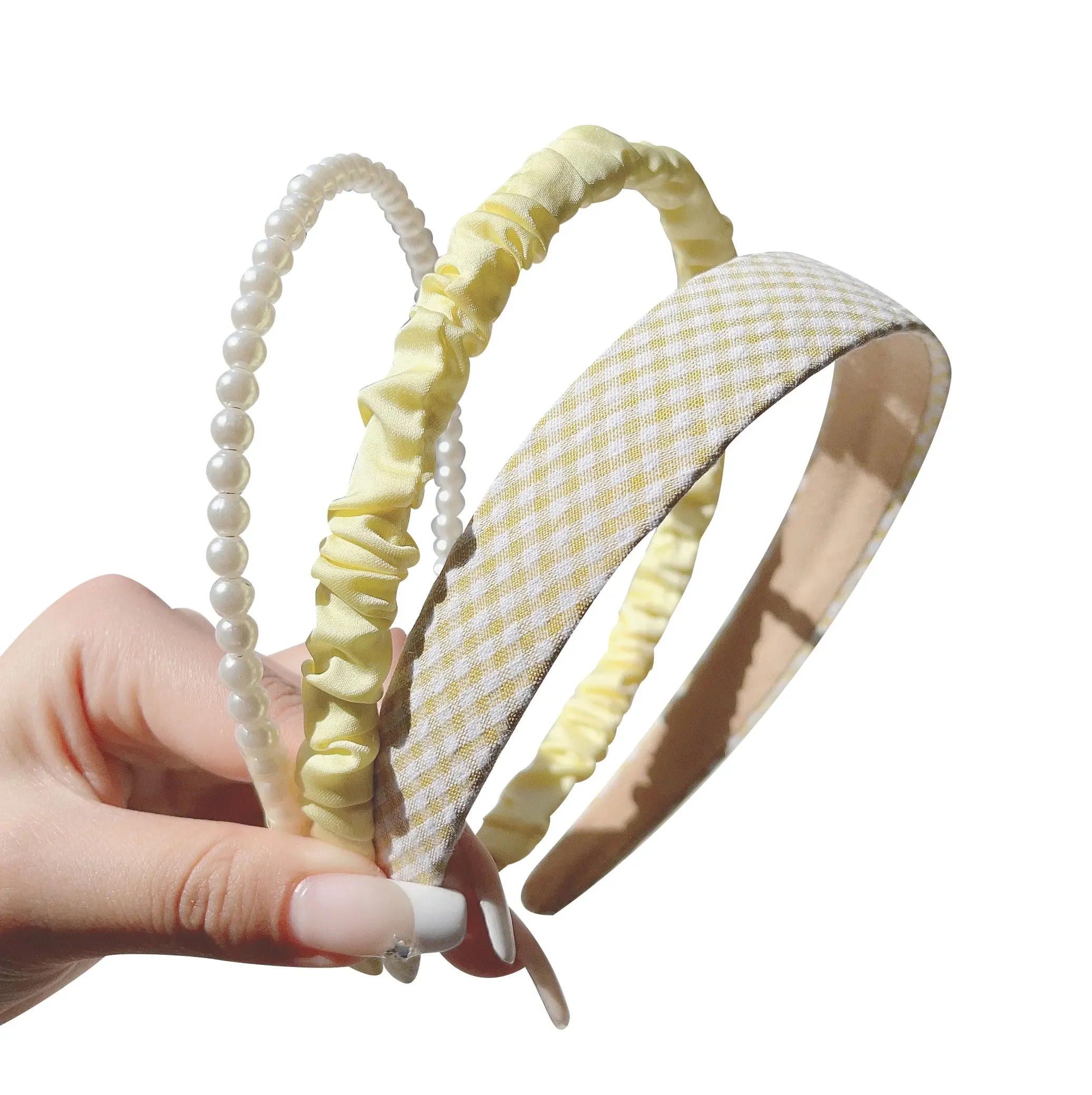3Pcs/Set Women Girls Cloth Hair Bands Flower Pearl Headband Hairband Hair Hoop Female Fashion Hair Accessories Headwear Gifts