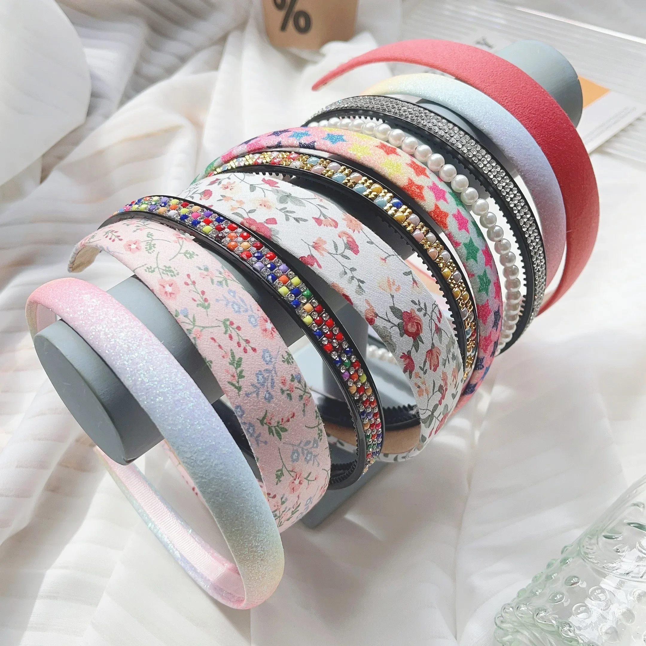3Pcs/Set Women Girls Cloth Hair Bands Flower Pearl Headband Hairband Hair Hoop Female Fashion Hair Accessories Headwear Gifts