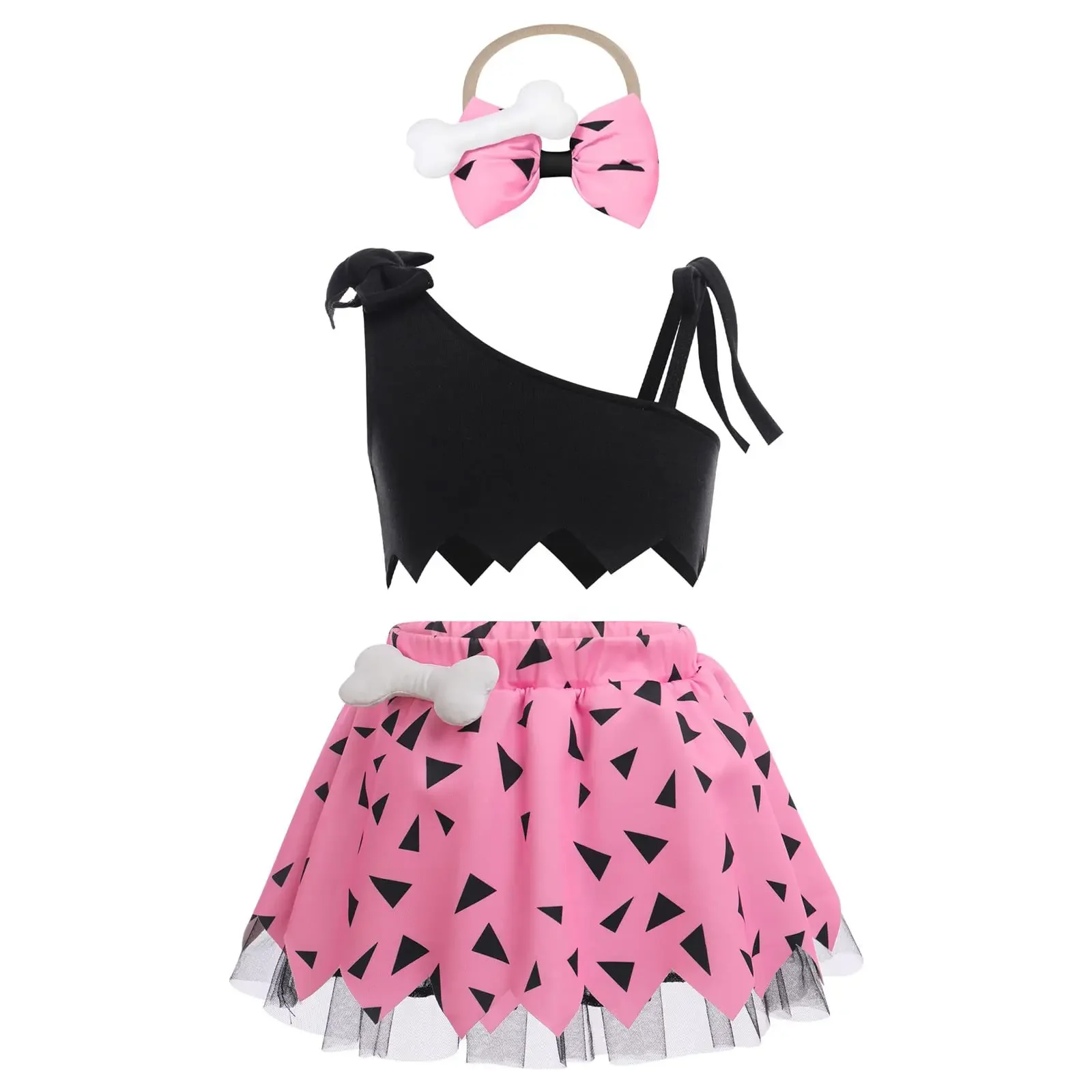Halloween Caveman Dress For Girls Boys Clothes Off Shoulder Dog Bones Dresses Historical Stone Age Party Kids Halloween Costume