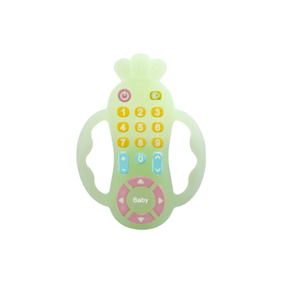 Simulated Remote Control Teether Baby Pacifier Anti-Thumb-Sucking Soothing Toy for Chewing and Stress Relief
