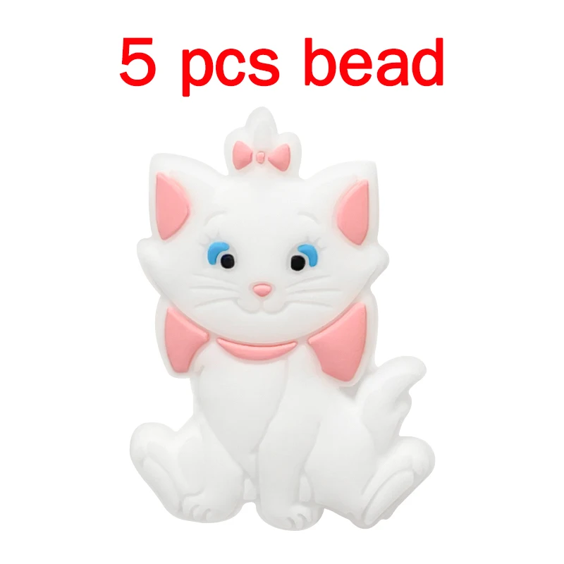 5pcs Silicone Cartoon Beads Pacifier Chain Baby DIY Care Pacify Accessory Adornment