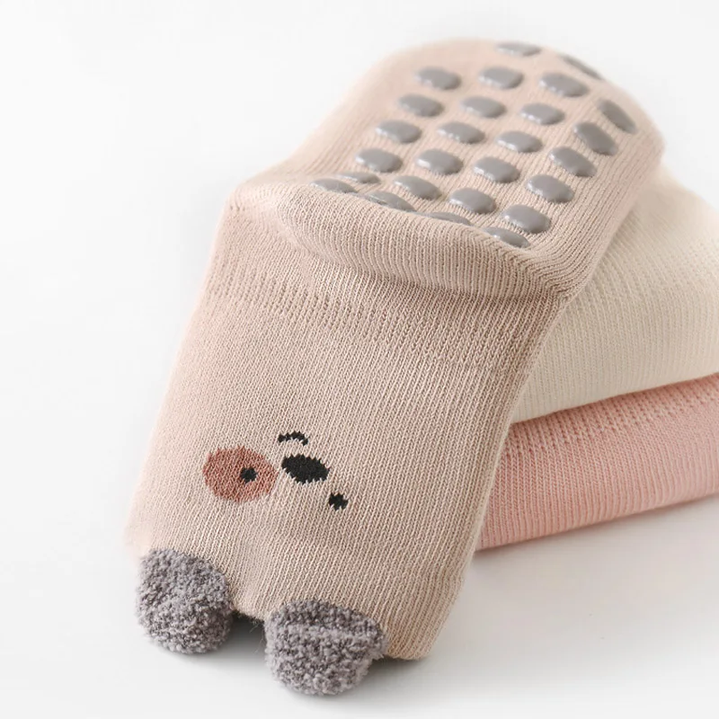 5 Pairs Kids Non-Slip Socks Cute Cartoon Pattern Baby Boys Girls Floor Socks Comfortable for Toddler Children
