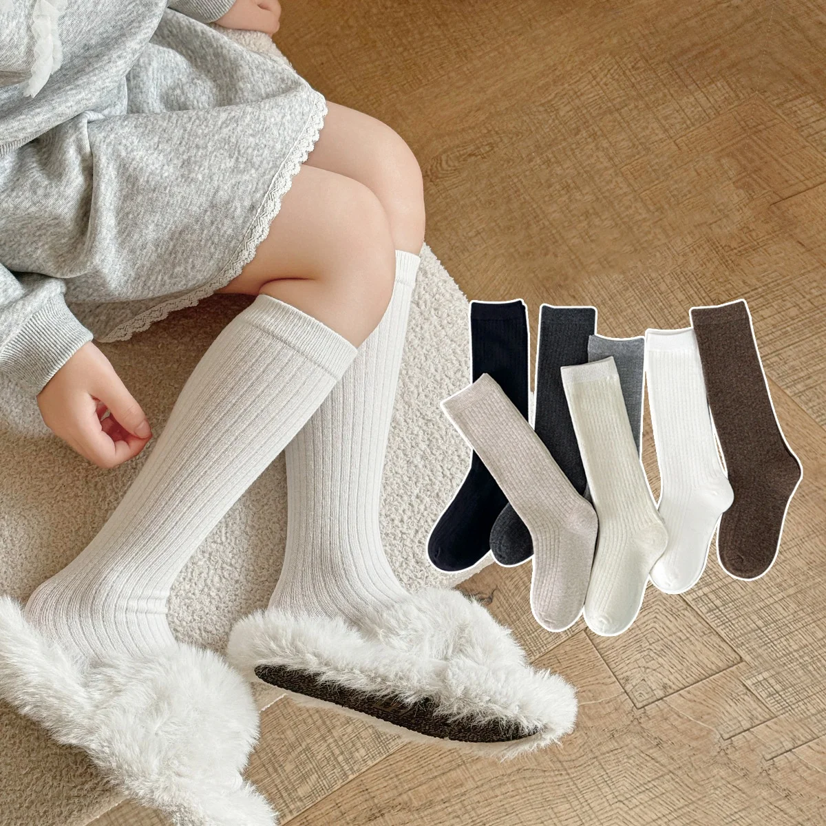 Children's Socks For Girls Boys Casual Kids Student Stockings Cotton Spring Autumn Baby Long Calf Child Sock College Style 3-12Y