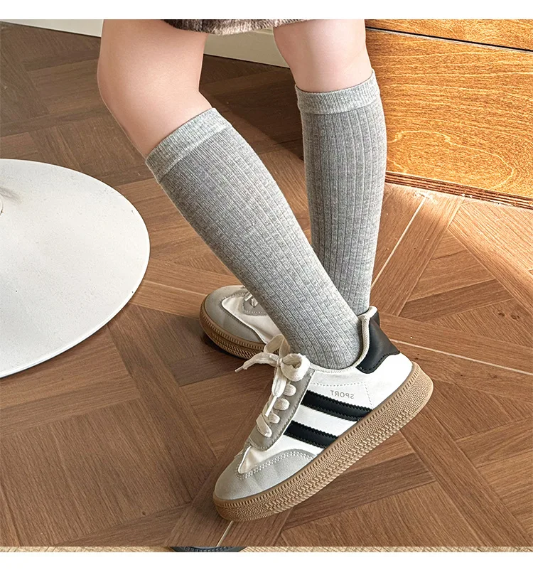 Children's Socks For Girls Boys Casual Kids Student Stockings Cotton Spring Autumn Baby Long Calf Child Sock College Style 3-12Y
