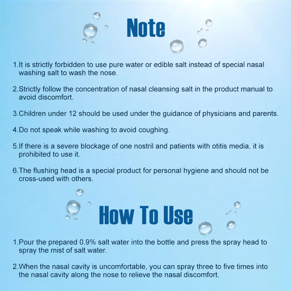 300ml 500ml Nasal wash bottle Nasal irrigator cleaner Waterpulse Rinse nose Neti Pot Avoid Allergic Rhinitis Sinusitis