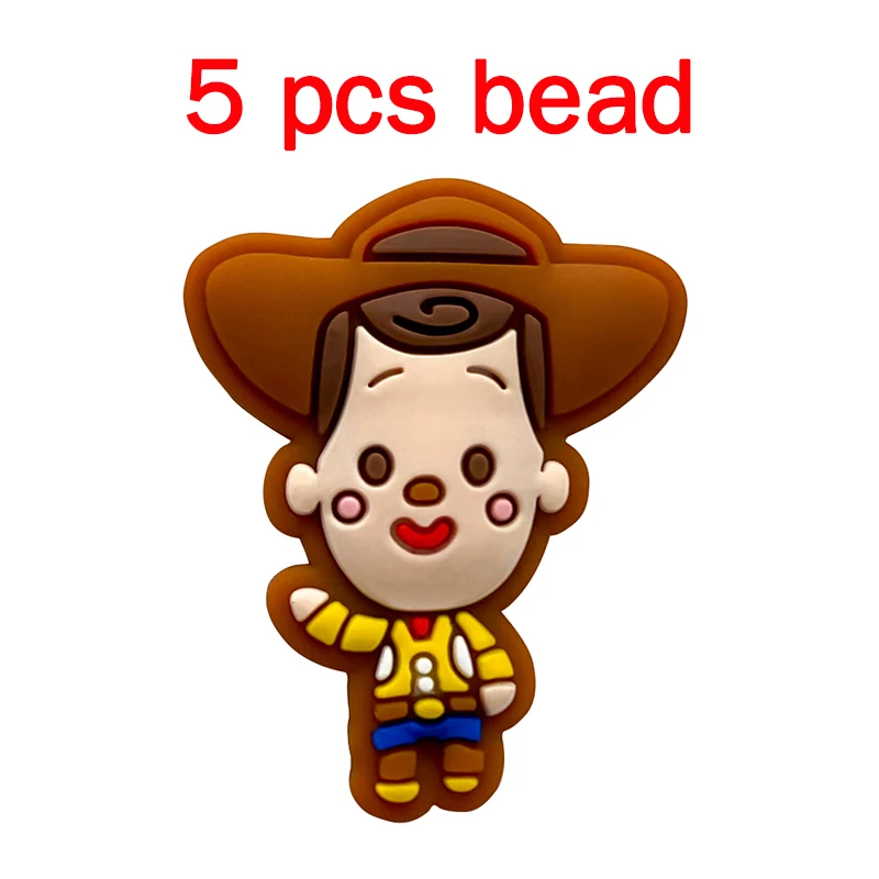 5pcs Silicone Pacifier Chain Cartoon Beads Baby DIY Care Nipple Chain Ornaments Parts