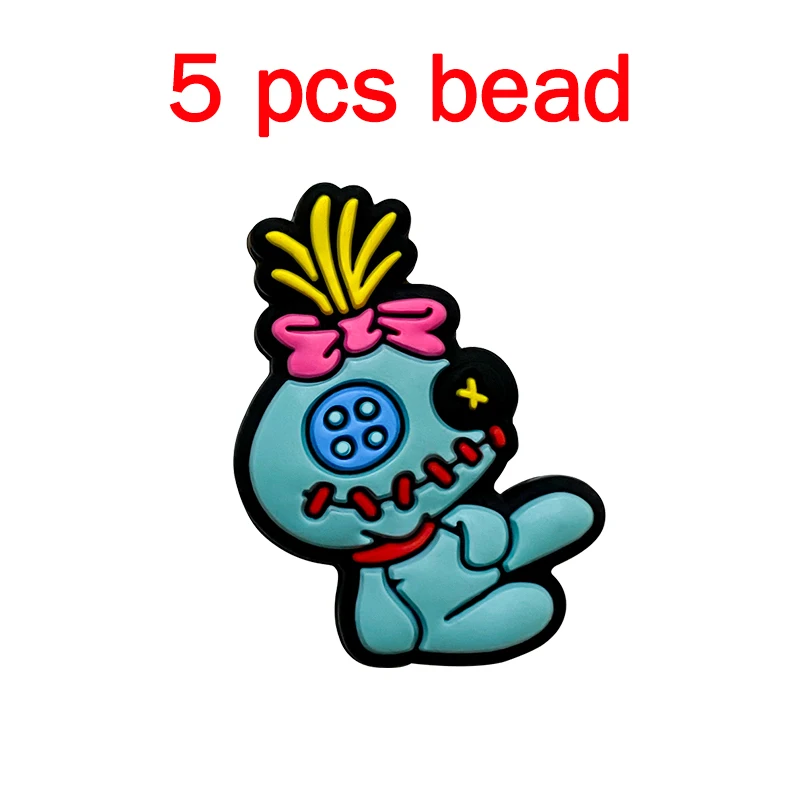 5pcs Silicone Pacifier Chain Cartoon Beads Baby DIY Care Nipple Chain Ornaments Parts