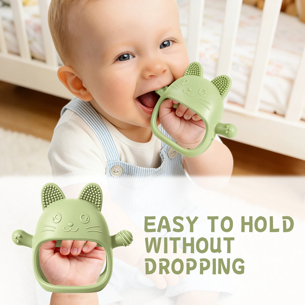 Baby Teether Chick Gloves Teether Silicone Anti-eating Hand Molar Stick Massage Gums Baby Anti-biting Teether Baby Accessories