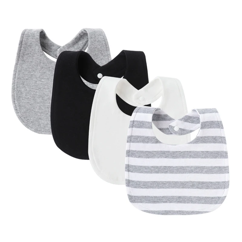 4Pcs Baby Bibs Burp Clothes Cartoon Newborn Saliva Towels for Girls Boys Cotton Kids Apron Infant Accessories Toddler Bibs Set