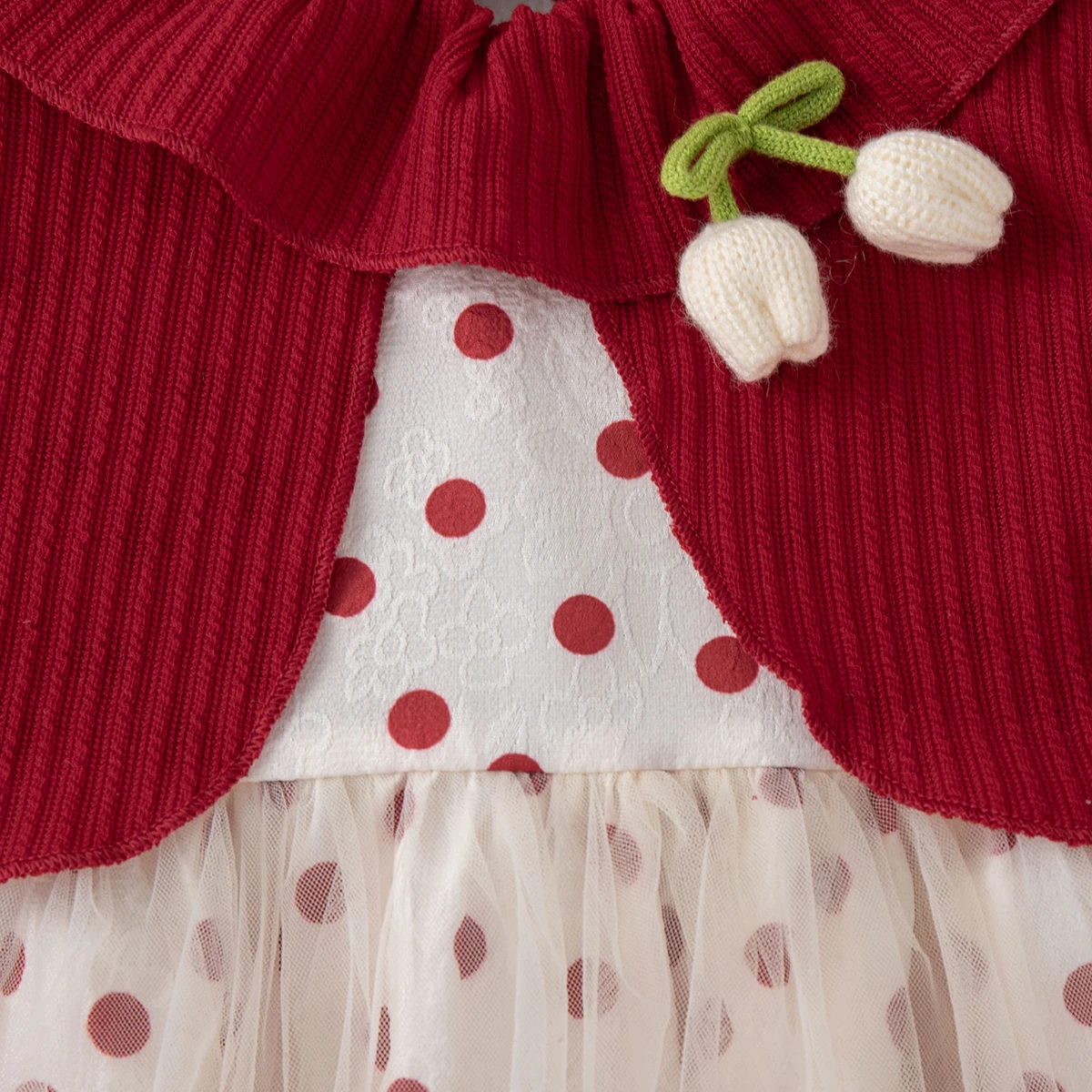 Autumn New Christmas Party Baby Girl Dress, Cute Polka Dot Children'S Clothing Suitable For Babies Aged 6 Months To 3 Years Old