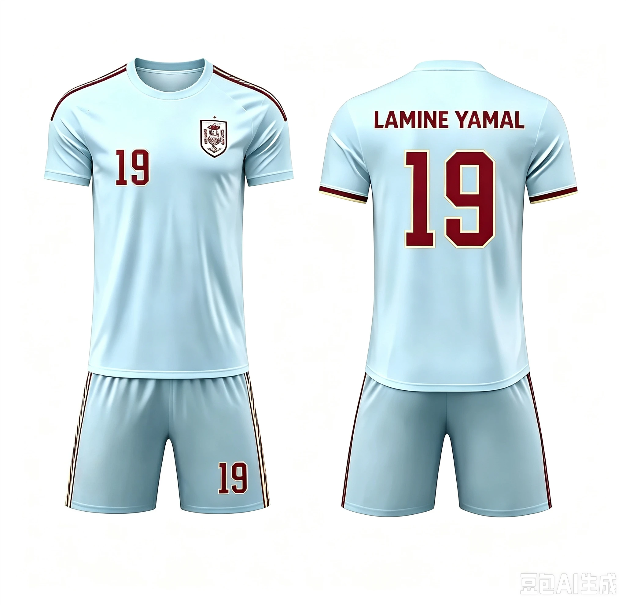 2026 Special Yamal 19 Football Jersey Tee & Shorts Set, Single Top Available,Spain Fans 2‑Piece Outfit Summer for Men Women Kids
