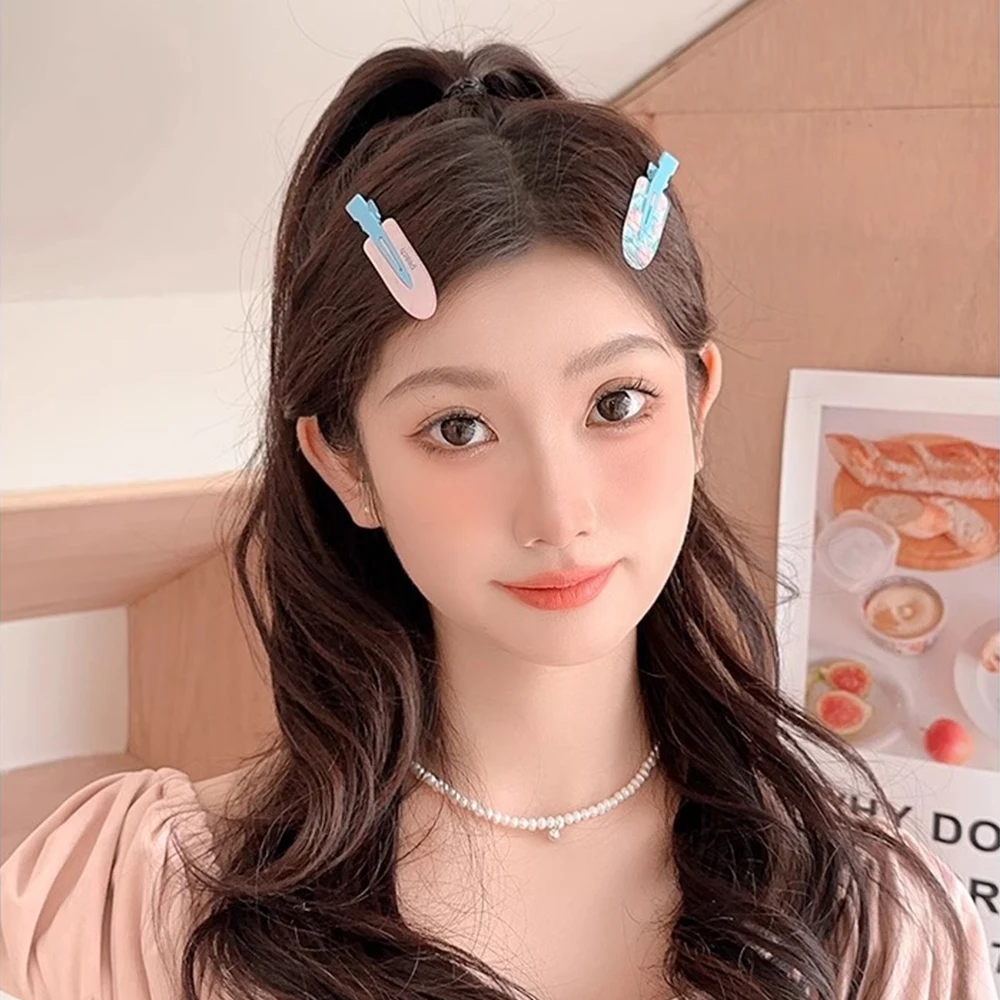 12 Pieces of Multi-Color Colorful Hair Clips with Side Bangs, Duckbill Clips for Broken Hair, Sweet Girl's Simple Hair Clips