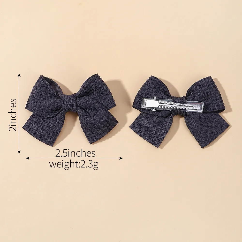 10Pcs/Set New Cute Ribbon Bowknot Hair Clips for Kids Handmade Nylon Bows Hairpin Barrettes Headwear Baby Girls Hair Accessories