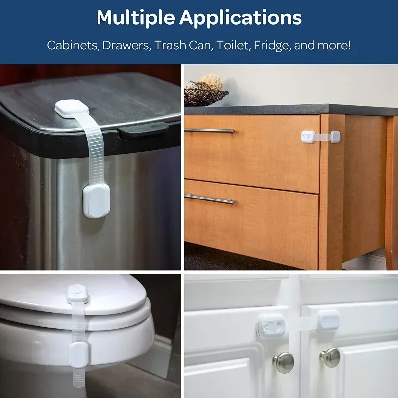 Baby Safe Straps Baby Safety Lock Drawer Child Safety Cabinet Locks Adhesive Cabinet Drawer Door Latches