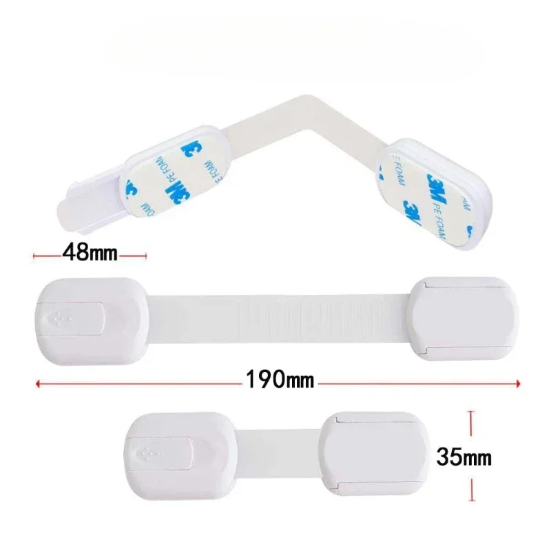 Baby Safe Straps Baby Safety Lock Drawer Child Safety Cabinet Locks Adhesive Cabinet Drawer Door Latches