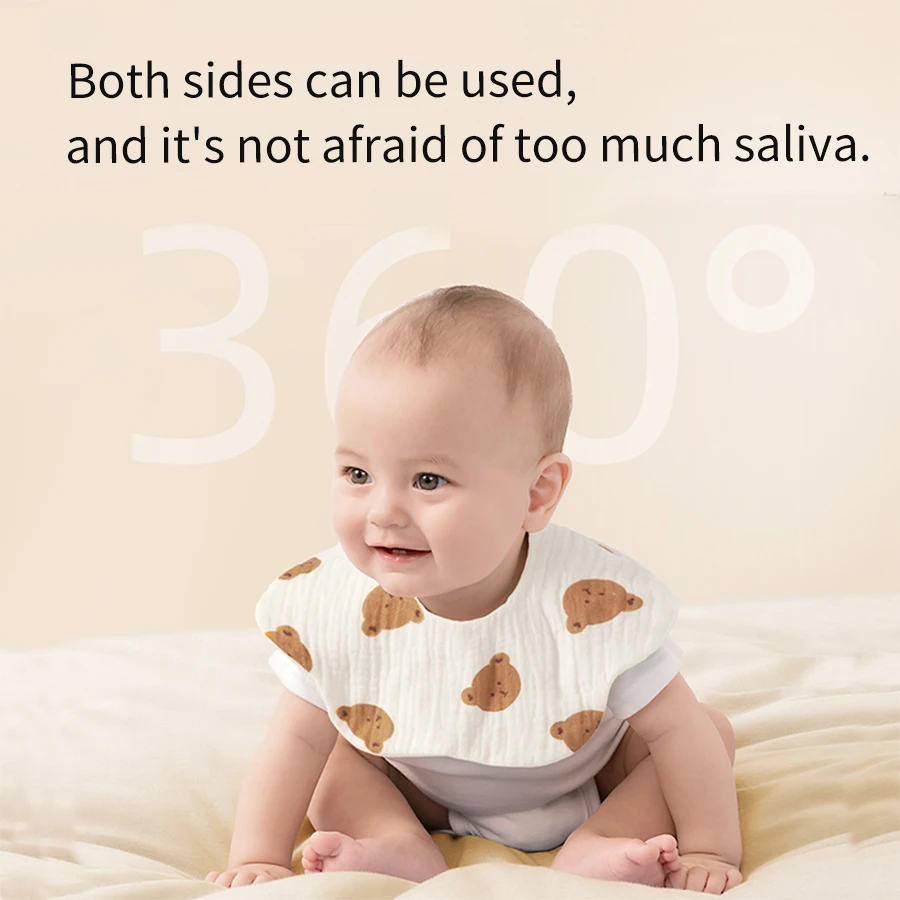 4Pcs Ultra-Soft and Comfortable Baby Bibs, Suitable for Ages 0-3, with Snap Button Design, Washable-Machine Washable, Newborn Gauze Drool Bibs-Waterproof Spit-Up Bibs for Babies, Ultra-Soft Autumn and Winter Bibs, Perfect Baby Shower Gift.