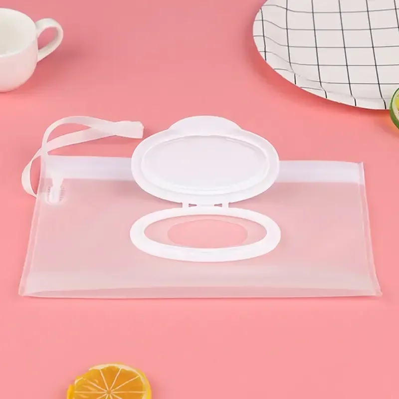 Baby Wet Wipe Pouch EVA Portable Transparent Holder Case Flip Cover Reusable Refillable Tissue Wipes Pouch Useful Tissue Box